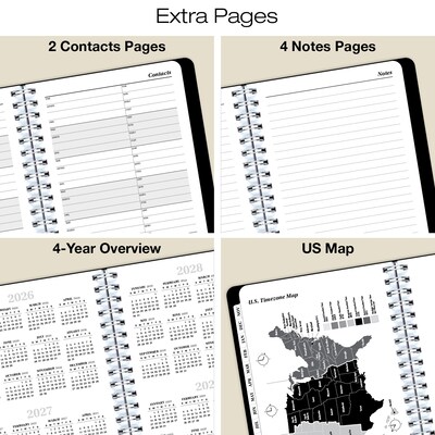 2027 Excello Brands 5.5" x 8" Weekly & Monthly Planner, Paperboard Cover, Black (ORY27-EXE58-BK)