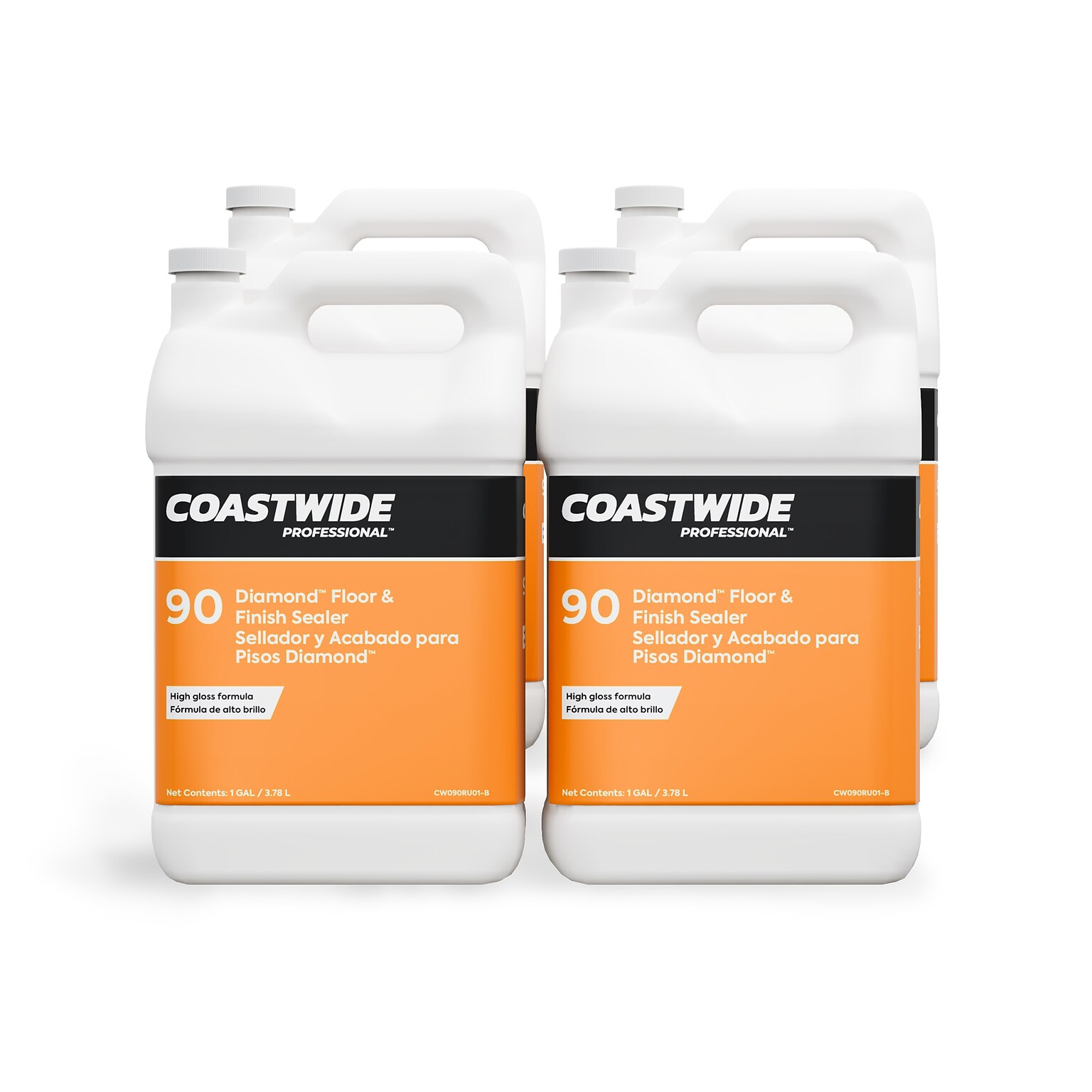 Coastwide Professional™ Floor Finish and Sealer Diamond, 3.78 L, 4/Carton (CW511001-A)