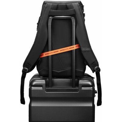 SwissDigital SEON L + Laptop Backpack, Medium, Black (SD1650-01)