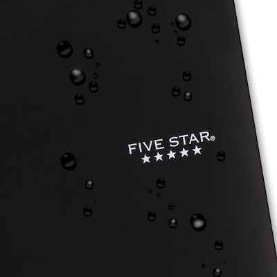 Five Star 1-Subject Notebook, 8.5" x 11", College Ruled, 100 Sheets, Black (72057)
