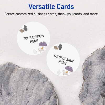 Avery Floral Design Matte Blank Card, White, 120/Pack (S00-F4A)