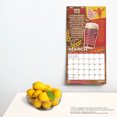 2025 BrownTrout I Love Beer 12" x 12" Monthly Wall Calendar (9781975479459)