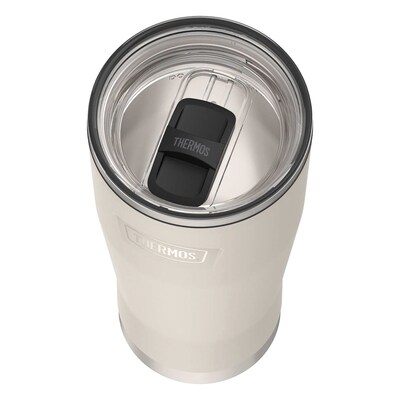 Thermos Icon Stainless Steel Vacuum Insulated Tumbler with Slide Lock, 24 oz., Sandstone (IS1122SN4)