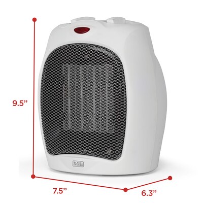 Black & Decker 1500-Watt Portable Ceramic Electric Heater, White (BHDC500W46)