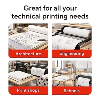 Staples Wide Format CAD Bond Paper, 24" x 150', 4/Carton (26655-CC)