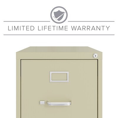 2-Drawer Vertical File Cabinet, Letter-Size, Putty, 22" Deep (17889)