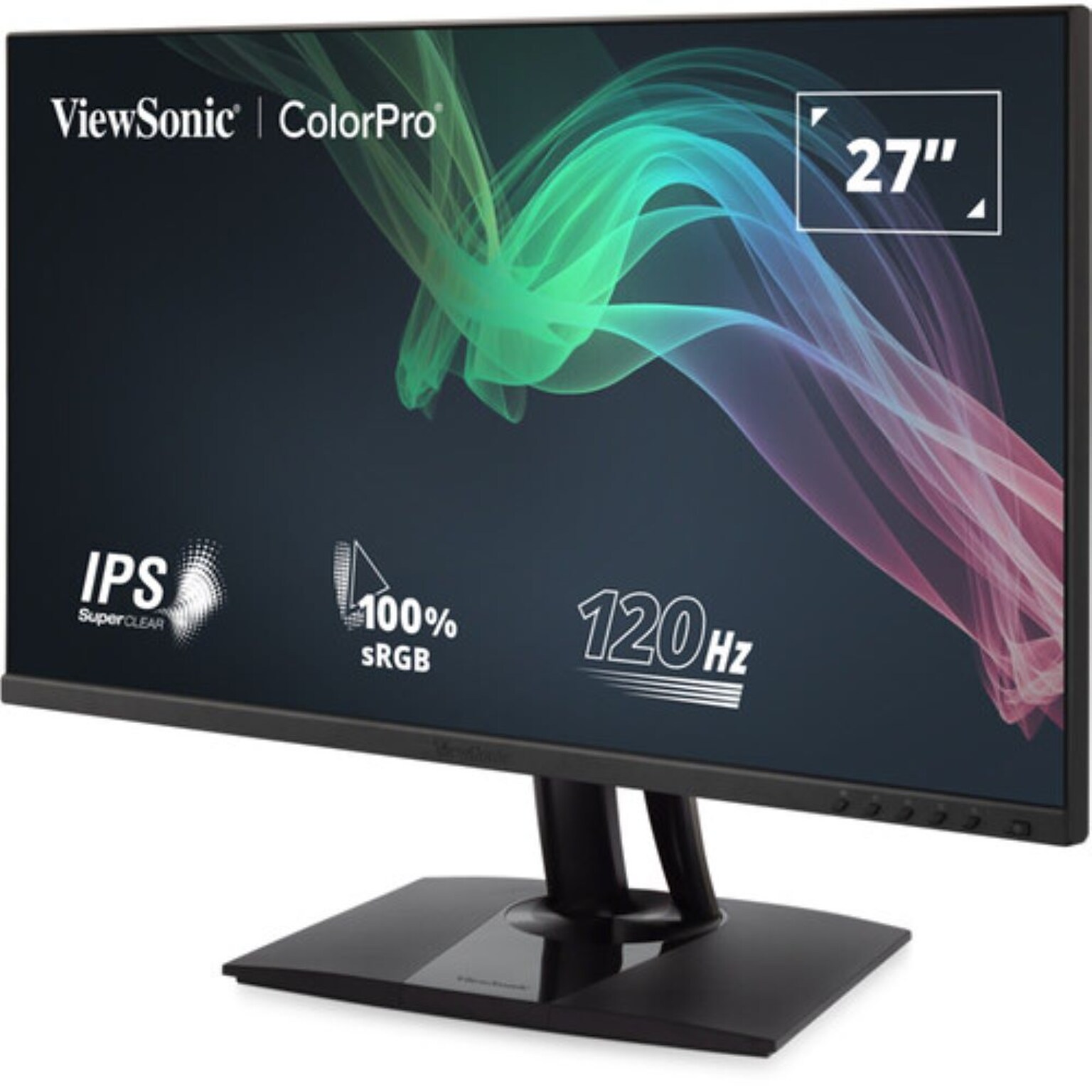 ViewSonic ColorPro 27 QHD IPS 120 Hz Monitor, Built-In Speaker, Height Adjustable, Black (VP2756A-2K)