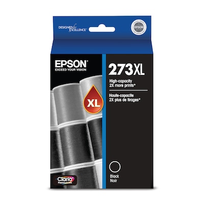 Epson T273XL Black Ink Cartridge, High Yield (T273XL020-S)