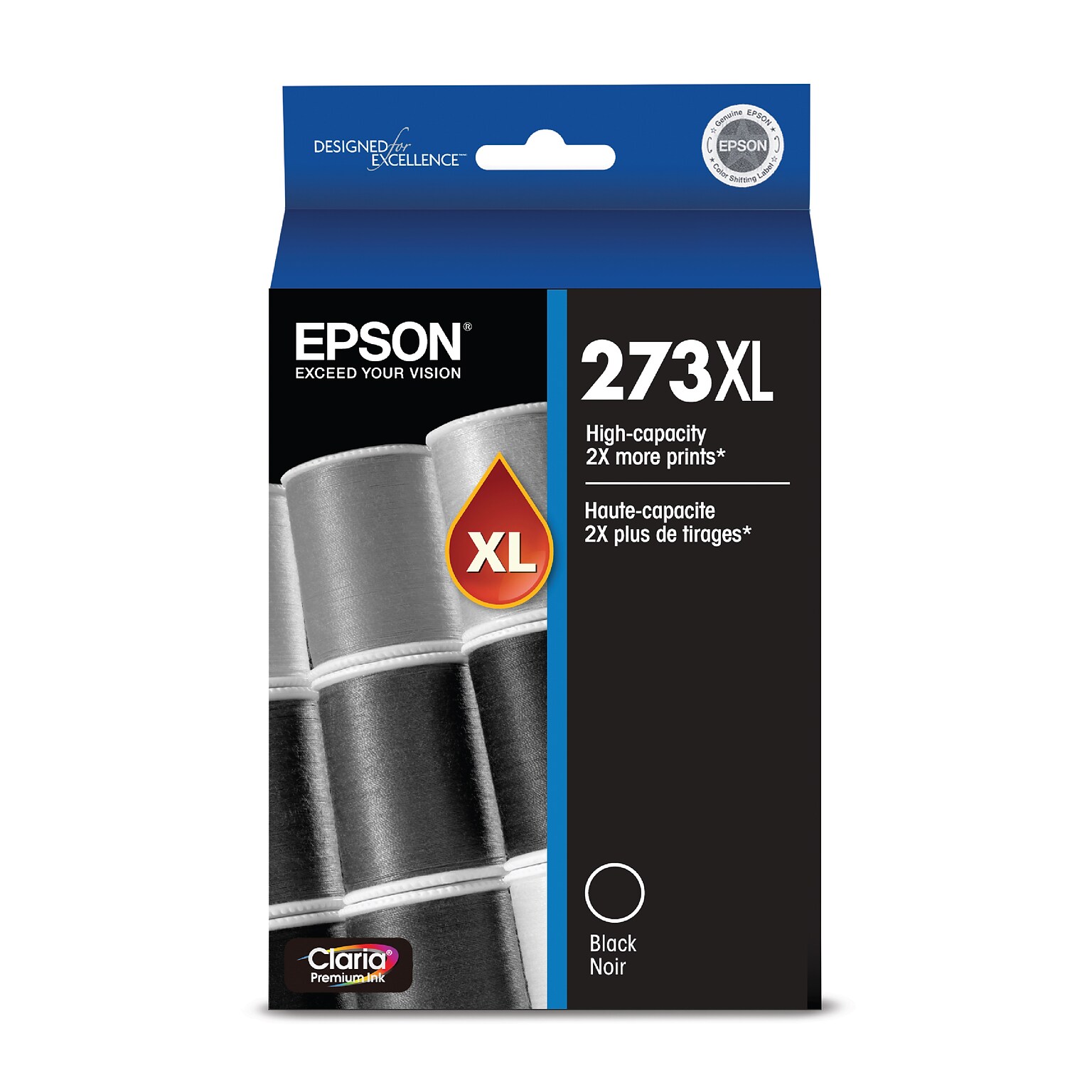 Epson T273XL Black Ink Cartridge, High Yield (T273XL020-S)