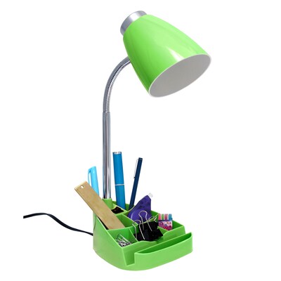 Creekwood Home 18.5" Flexible Gooseneck Organizer Desk Lamp with Stand, Green (CWD-1001-GR)