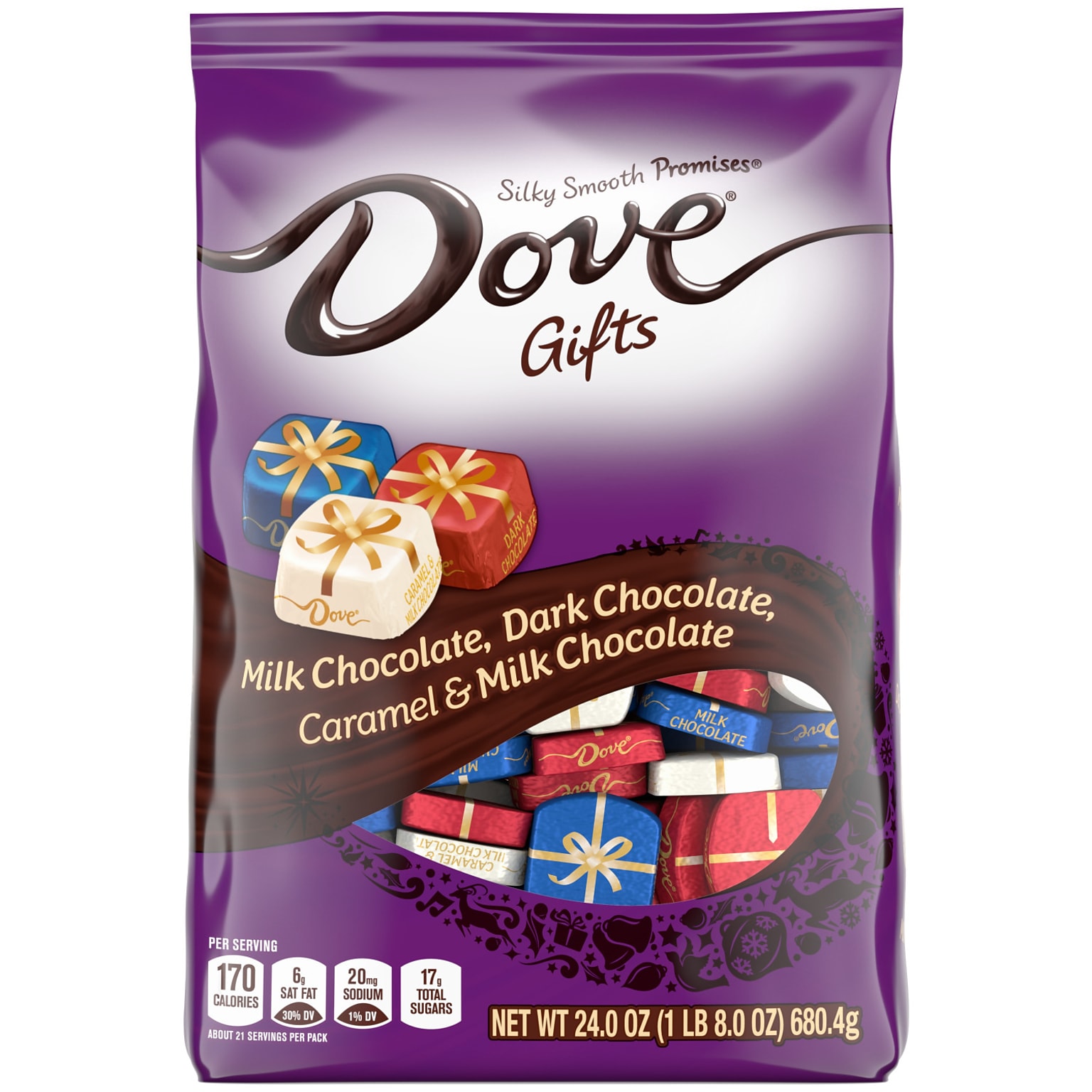 Dove Promises Chocolate Christmas Candy Variety Assortment, 24 oz. (MMM57643)