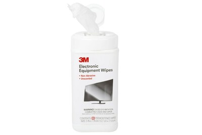 3M Electronic Equipment Cleaning Wipes, Unscented, Non-abrasive, Safe For Most Surfaces, 80 Wipes (CL610)