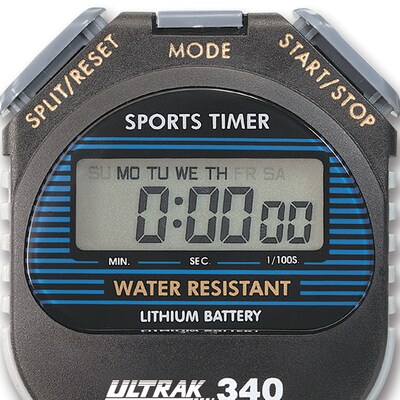 ULTRAK 340 24-Hour Water Resistant Sports Timer, Black (CEI340)