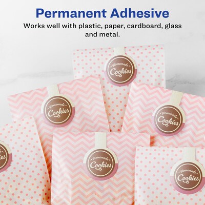 Avery Pearlized Ivory Decorative Edge Multipurpose Labels, 1" x 4", Ivory, 200/Pack (94115)