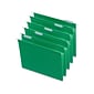 Quill Brand® Hanging File Folders, 1/5-Cut, Letter Size, Green, 25/Box (7387QGR)