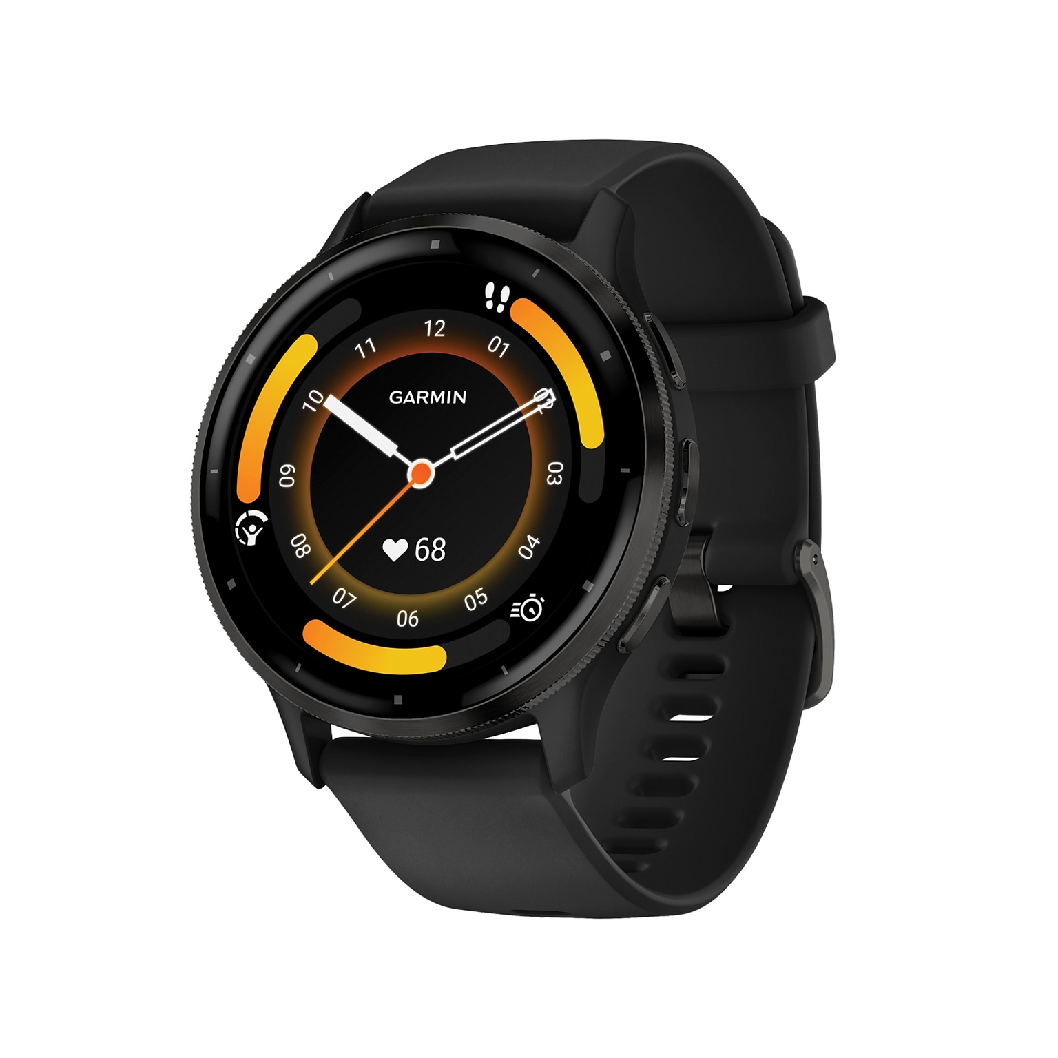Garmin Venu 3 Smartwatch, GPS, 45mm, Black Silicone Band (010-02784-01)