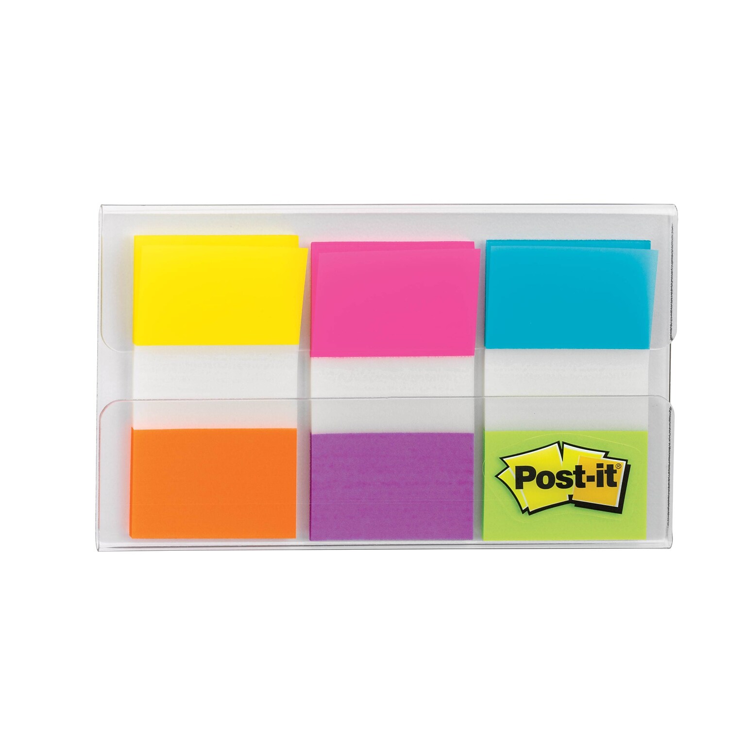 Post-it® Flags, .94 Wide, Alternating Electric Glow Collection, 60 Flags/Pack (680-EG-ALT)
