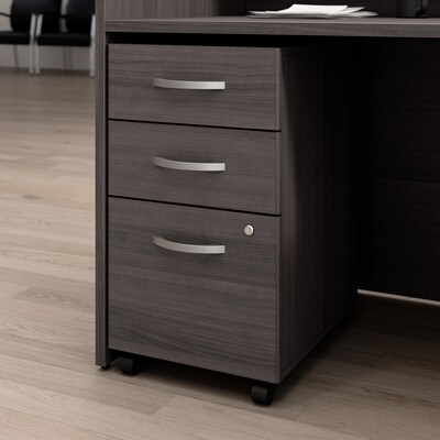 Bush Business Furniture Arrive 3 Drawer Mobile File Cabinet - Assembled, Storm Gray (ARF116SG-Z)