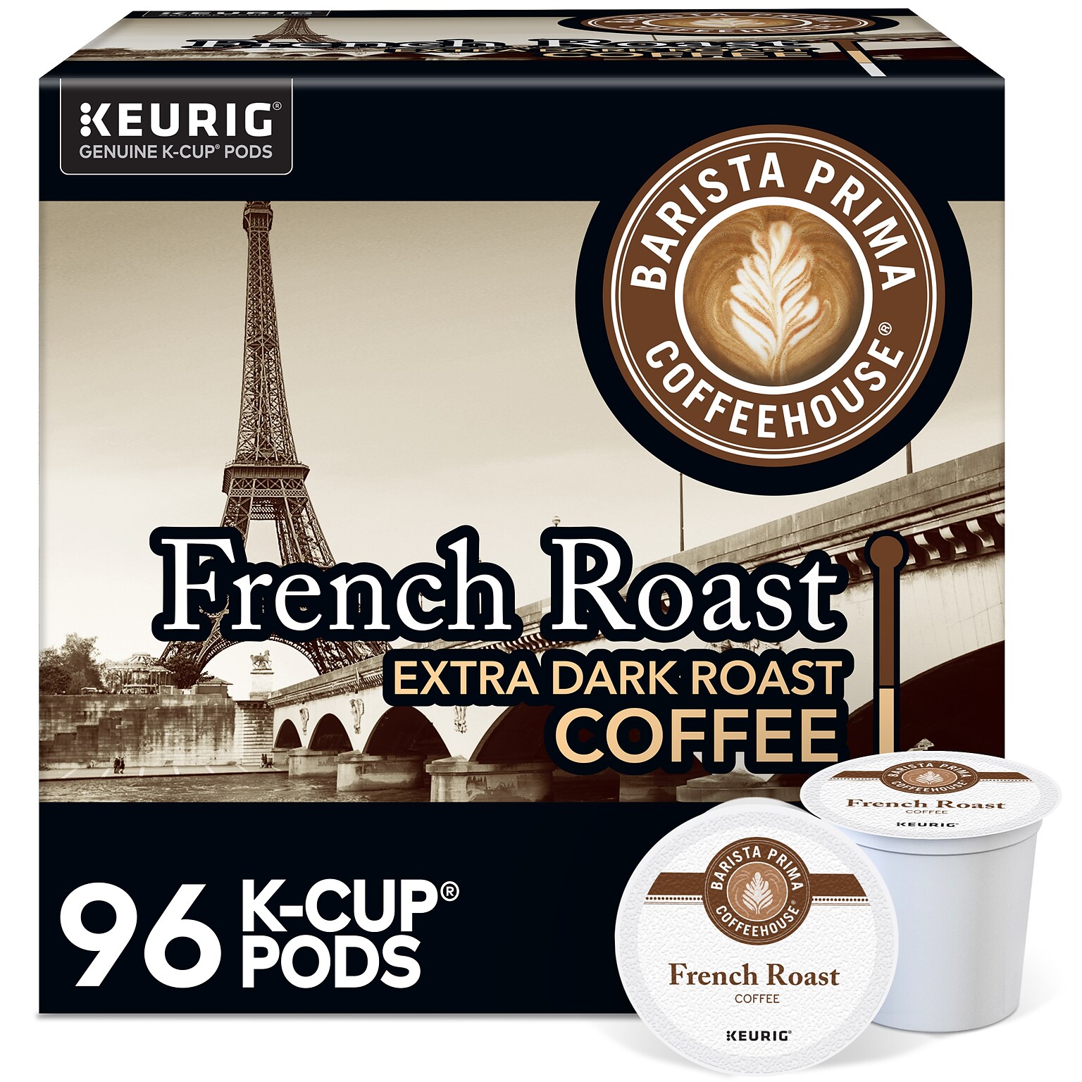 Barista Prima French Roast Coffee Keurig® K-Cup® Pods, Dark Roast, 96/Carton (6611CT)
