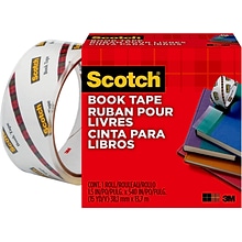 Scotch® Book Transparent Tape, 1 1/2 x 15 yds. (845-150)