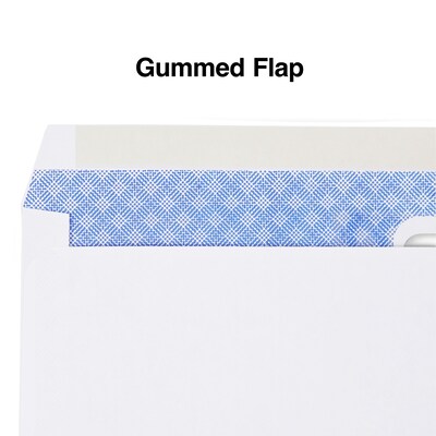 Staples Laser Security Tinted Double Window Envelopes, 3 5/8 x 8 7/8, Wove White, 500/Box (ST39406