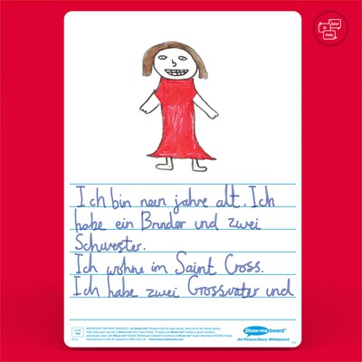 Show-me Picture Story Lapboards, with Pens, Erasers & Cleaner, 8" x 12", 100/Set (EPTBPSBX)