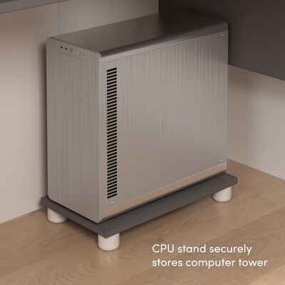 Bestar Connexion 72"W L Shaped Desk with Drawers and Keyboard Tray, Slate (93880-59)