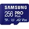 Samsung PRO Plus 256GB microSDXC Memory Card with Adapter, Class 10, UHS-I, V30  (MB-MD256SA/AM)