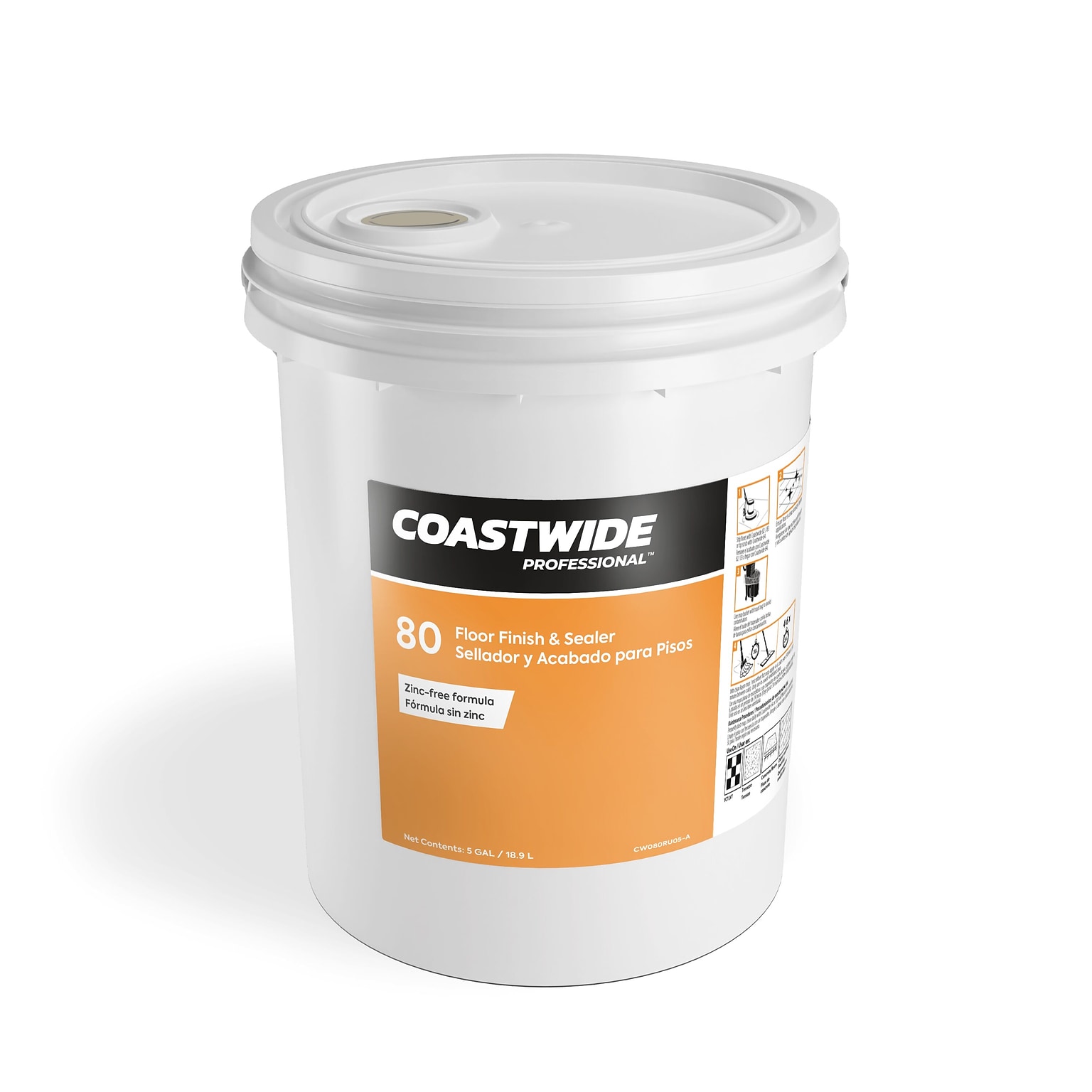 Coastwide Professional™ 80 Floor Finish and Sealer, 5 gal./18.9L (CW800005-A)