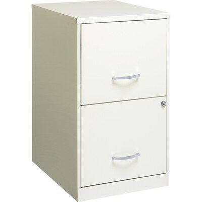 NuSparc 2-Drawer Vertical File Cabinet, 14.2W x 18D x 24.5H, White (NPRVF218AAWE)