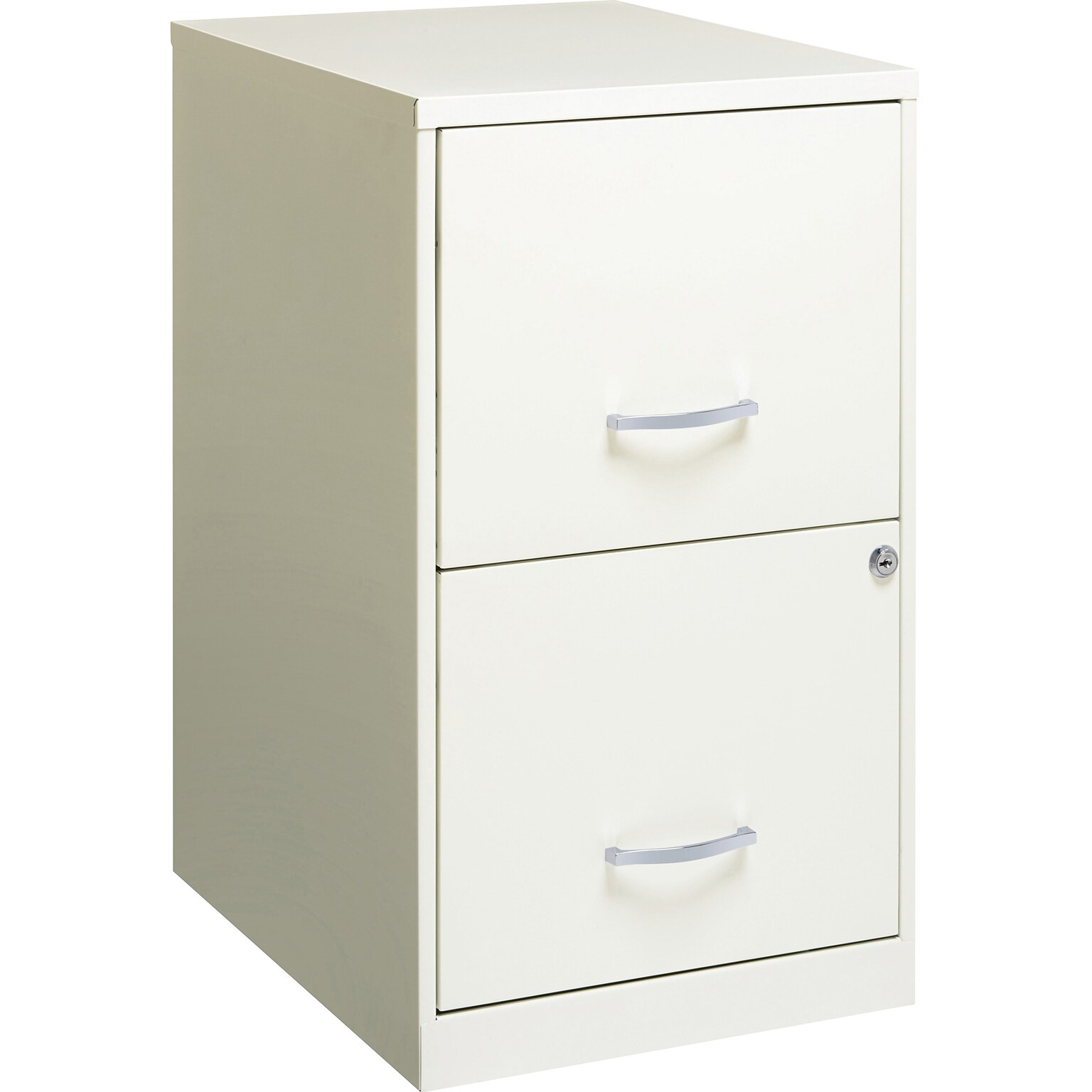 NuSparc 2-Drawer Vertical File Cabinet, 14.2W x 18D x 24.5H, White (NPRVF218AAWE)