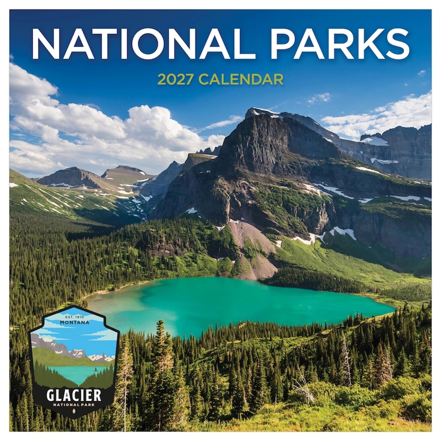 2027 TF Publishing National Parks 7 x 7 Monthly Wall Calendar, Multicolored (27-2004)