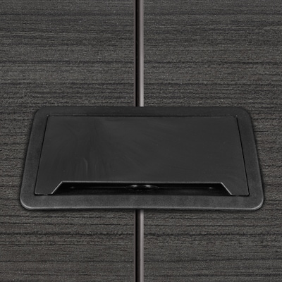 Regency Legacy 71"W x 35"D Racetrack Shaped Conference Table with Grommet, Ash Grey (LCTRT7135AG)