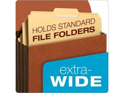 Pendaflex Heavy Duty Expanding Wallet with Flap & Cord Closure, Letter, Brown (CL1084GLHD)