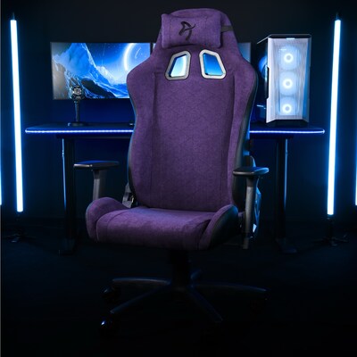 Arozzi Avanti Soft Fabric Ergonomic Racing Gaming Chair, Pure Purple (AVANTI-SFB-PPL)