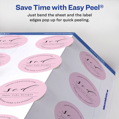 Avery Laser/Inkjet Round Multipurpose Labels, 1.25" Dia, Matte White, 1500 Labels/Box (94505)