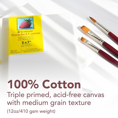 Strathmore 300 Series Primed White Stretched Canvas, 14" x 18"  (STT31314)