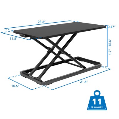 Mount-It! Adjustable Standing Keyboard and Mouse Platform, Black (MI-7146)