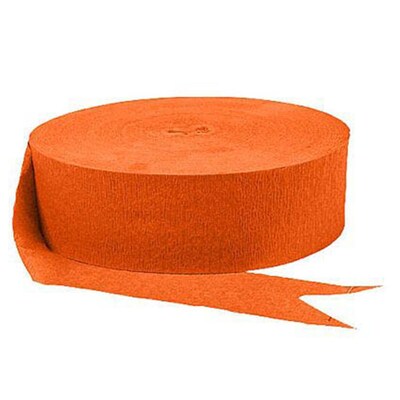 Party City Crepe Paper Streamer Roll, Orange (AM18205-05)