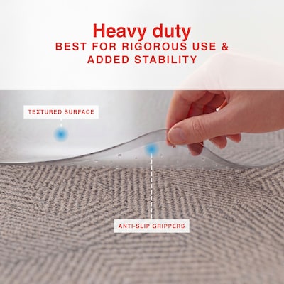 Quill Brand® Chairmat, For Flat-Pile Carpets, No Lip, Rectangular, 46" x 60"