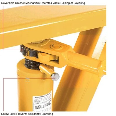 Global Industrial Heavy-Duty Trailer Stabilizing Jack Stand, 100,000 Lb. Static Capacity (500106)