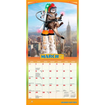 2027 BrownTrout Avanti Cranky Kitties 7" x 7" Monthly Wall Calendar, Assorted Colors (9798330712922)