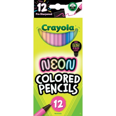 Crayola Neon Colored Pencils, Assorted Colors, 12/Pack, 6 Packs/Bundle (BIN682119-6)