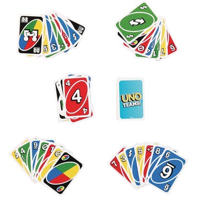 Mattel Uno Teams Game, Assorted Colors (W15310)
