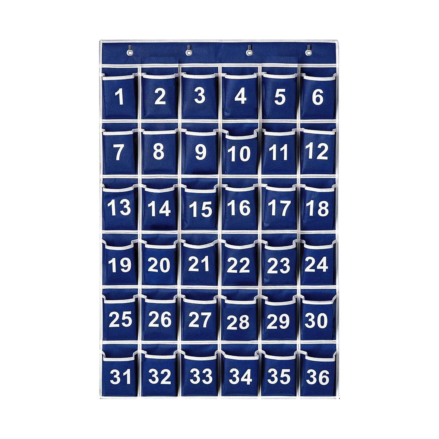 Kore Design Non-Woven Fabric Hanging Classroom Cell Phone Organizer, 38.5 x 25.7 x 0.5, Blue (KD-PS3615)