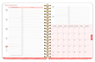 2025-2026 Plato Black Solid 6" x 7.75" Academic Year Weekly Planner, Black (9798330700073)