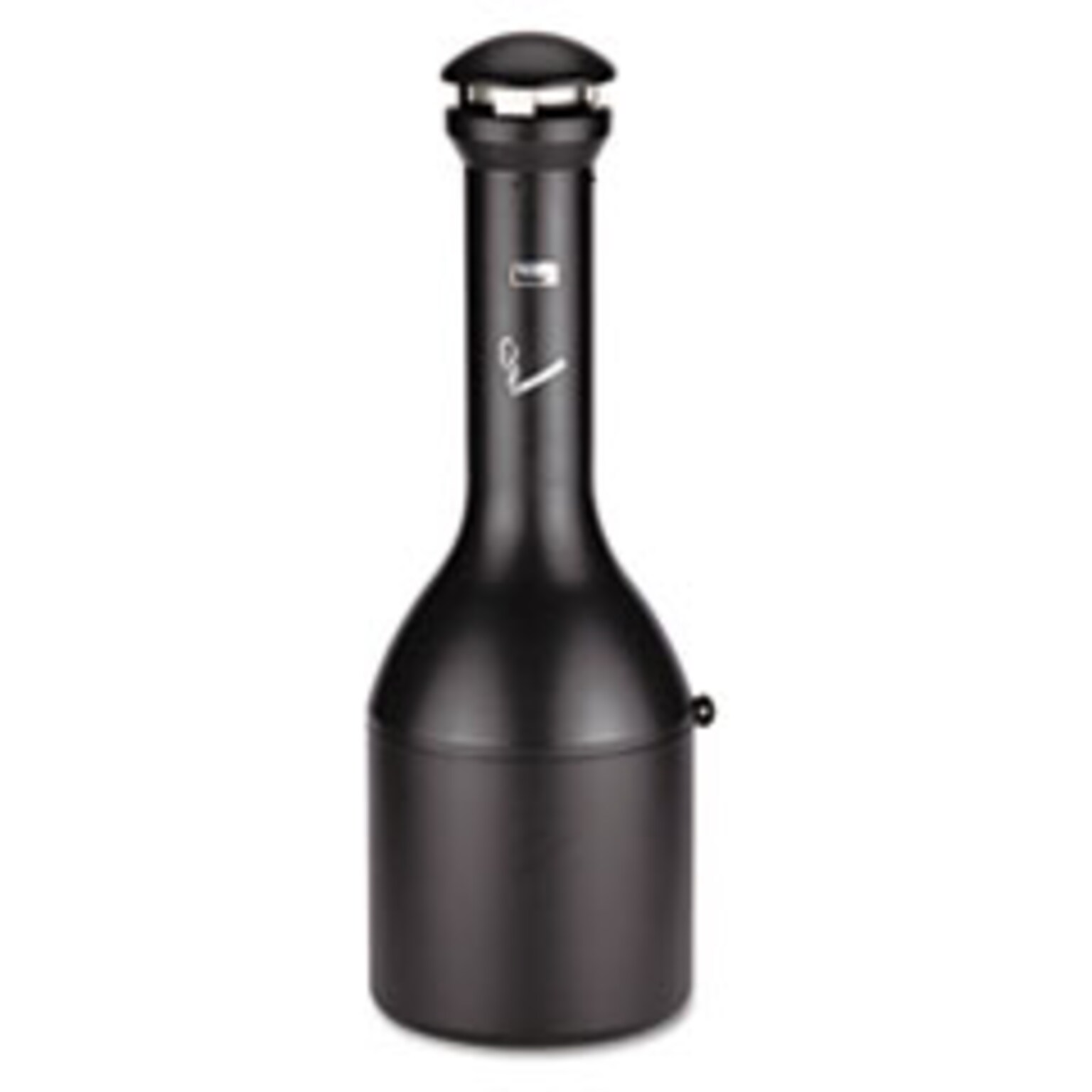 Rubbermaid Infinity Traditional Smoking Receptacle, 4.1 gal, Black (FG9W3300BLA)