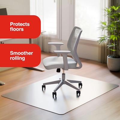 Quill Brand® Hard Floor Chair Mat, 46 x 60, Crystal Clear (20230-CC)