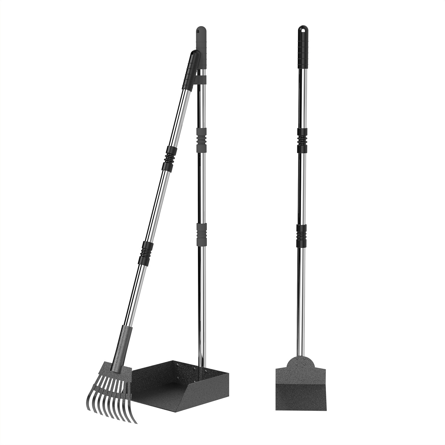 Furloo Dog Pooper Scooper Set, Black, 3 Pieces/Set (FLO3)