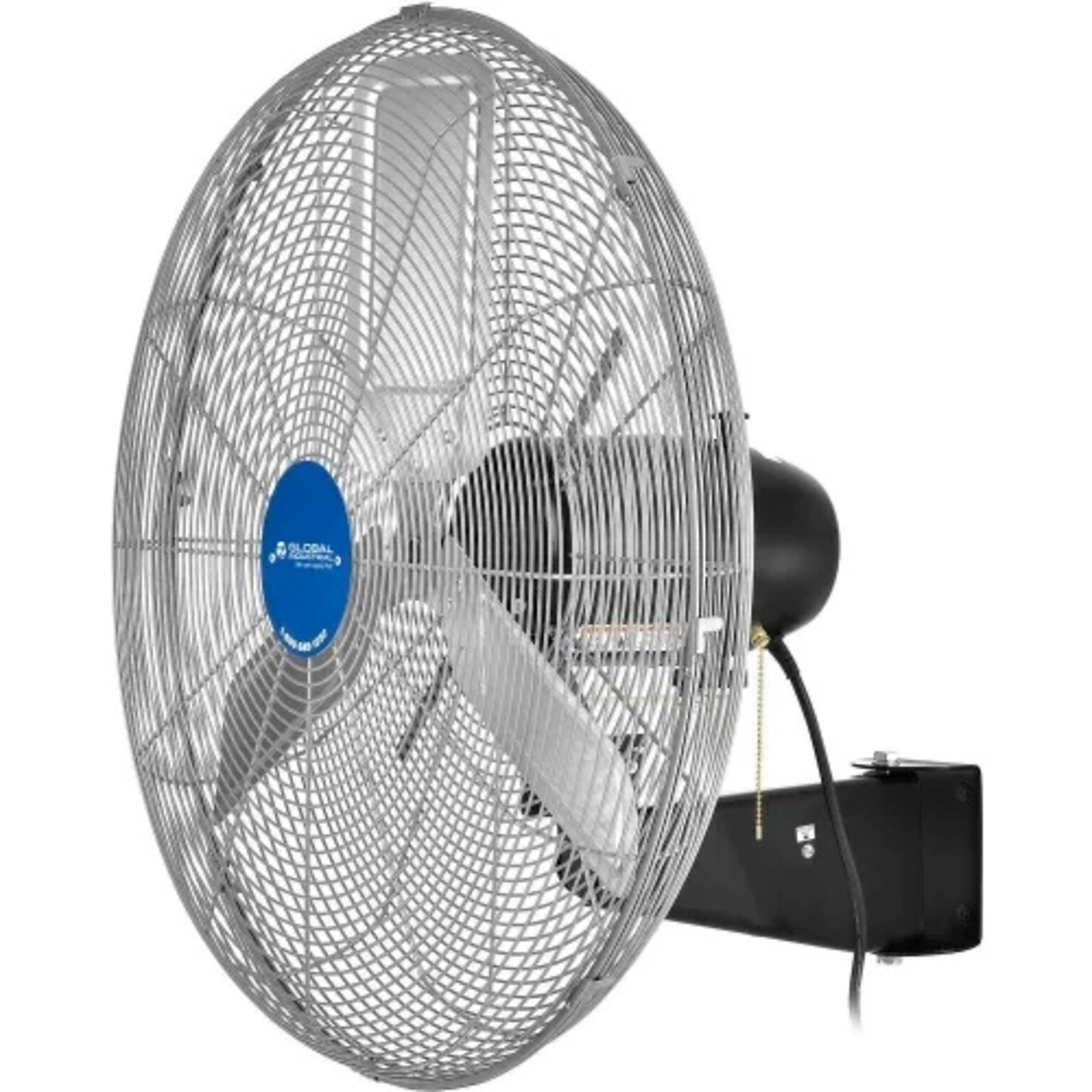 Global Industrial 30 Deluxe Oscillating Wall Mount Fan, 3 Speed, 10,000 CFM, 1/2 HP (258322)